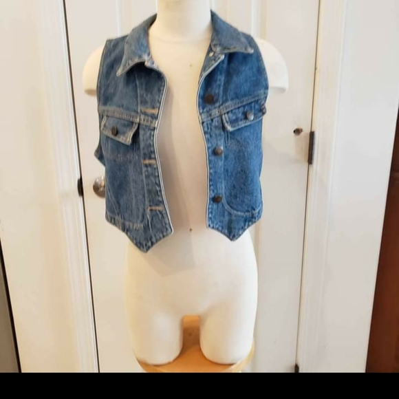 Paris Blues size Medium Vintage denim vest - Picture 1 of 4